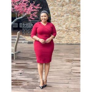 Elegant And Flattering Official/Casual Body Con Cotton Dress