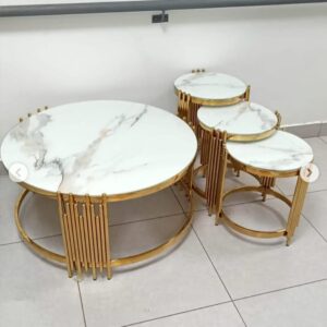 Tuekey 4 in 1 Marble table set