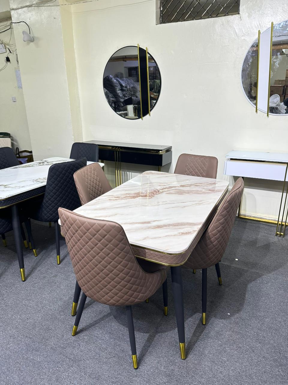 4 seater marble dining set - Image 5