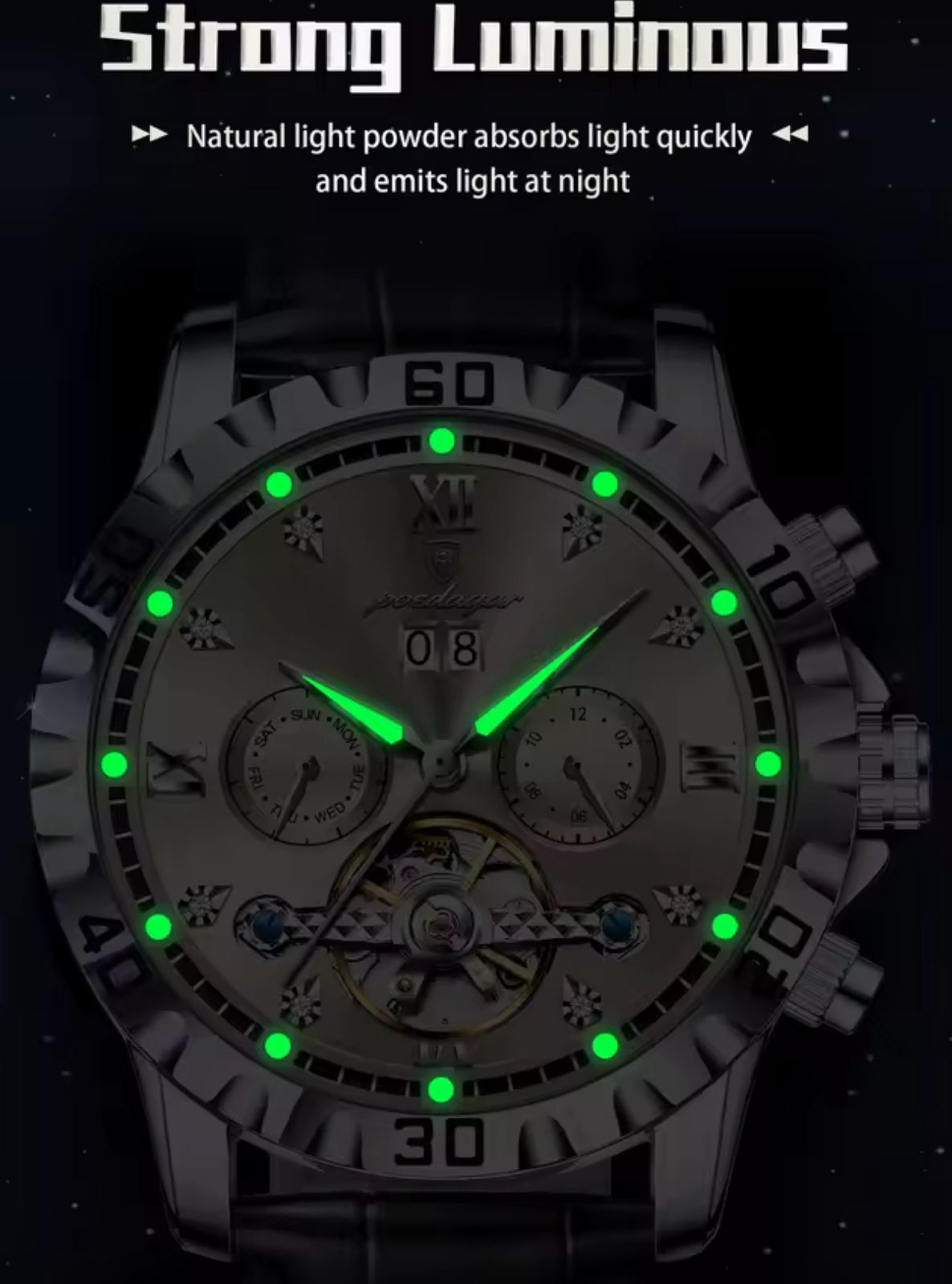 POEDAGAR 1418 AUTOMATIC WATCH - Image 7