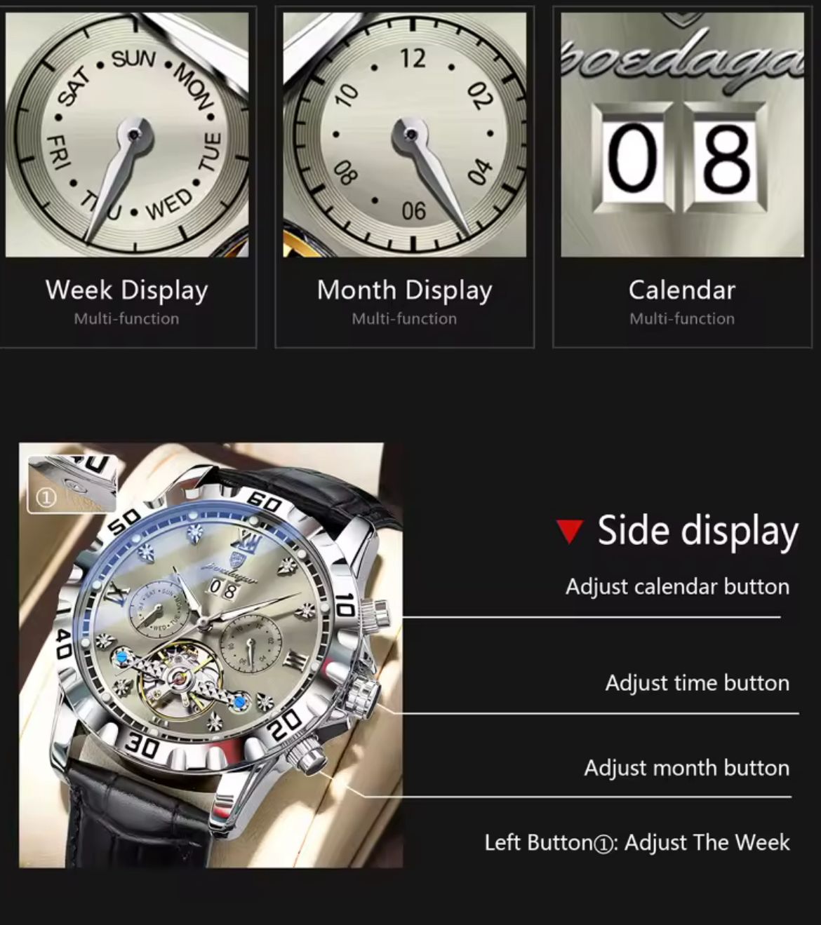 POEDAGAR 1418 AUTOMATIC WATCH - Image 4