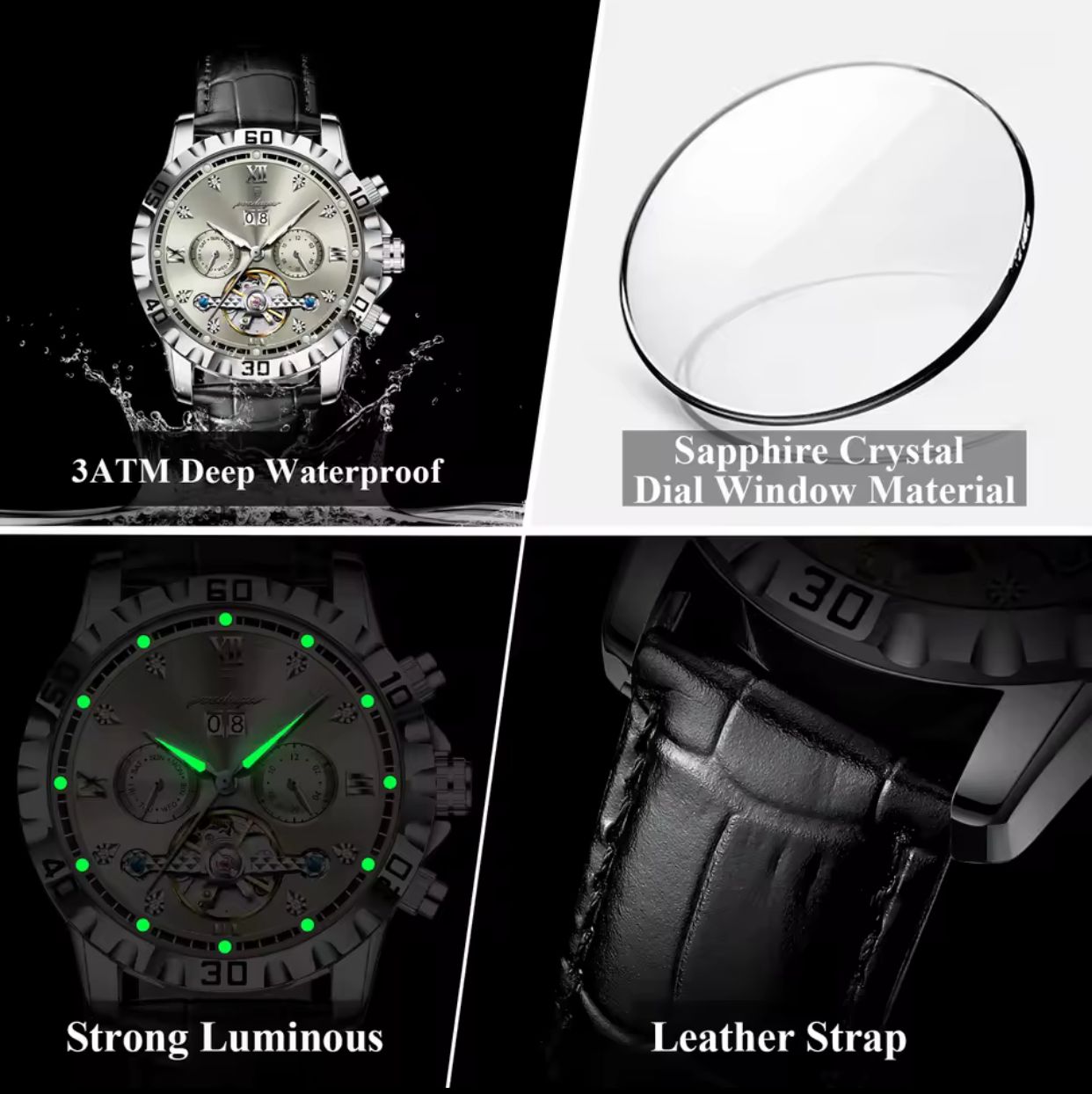 POEDAGAR 1418 AUTOMATIC WATCH - Image 3