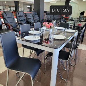 Executive marble Glass top six sitter dinning table