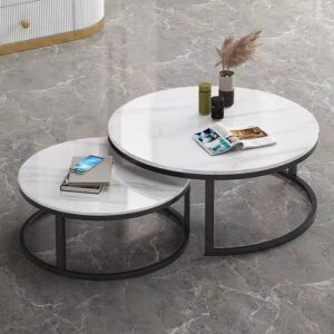 Pure Marble ‼️Nesting Table(WHITE)