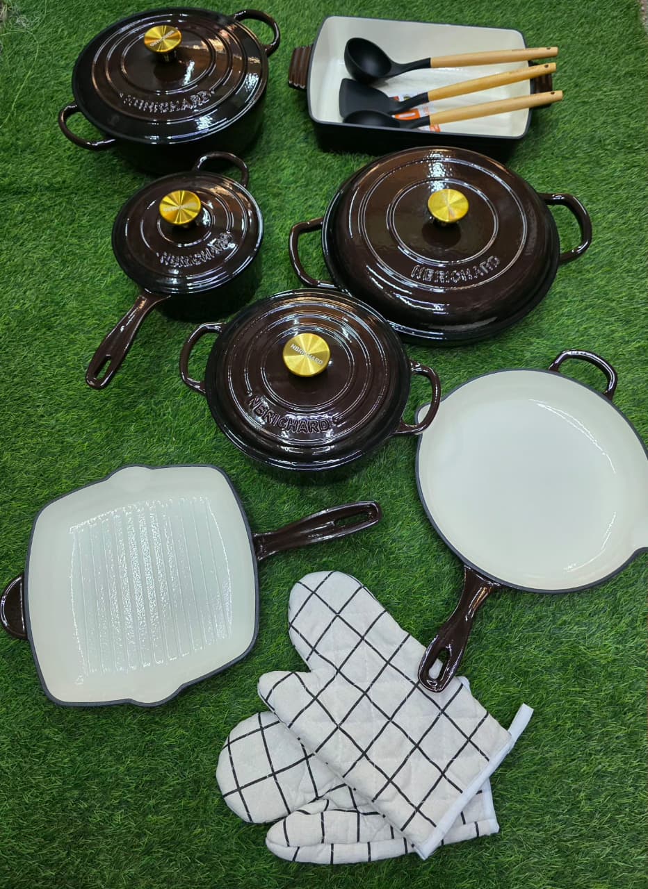 12pcs Enamel Cast iron cooking pots* - Image 2