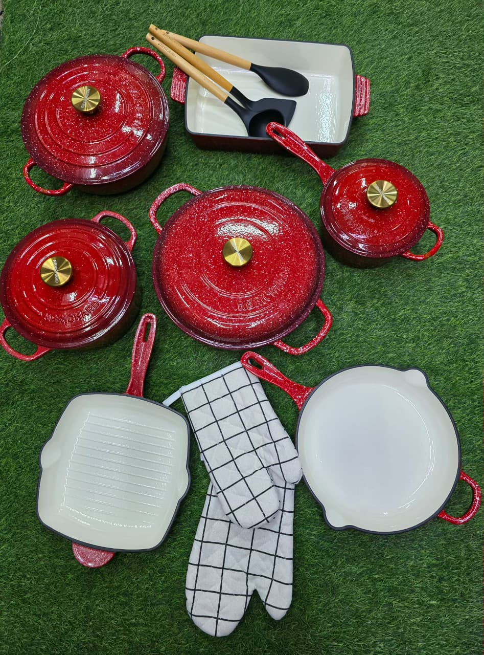 12pcs Enamel Cast iron cooking pots* - Image 4