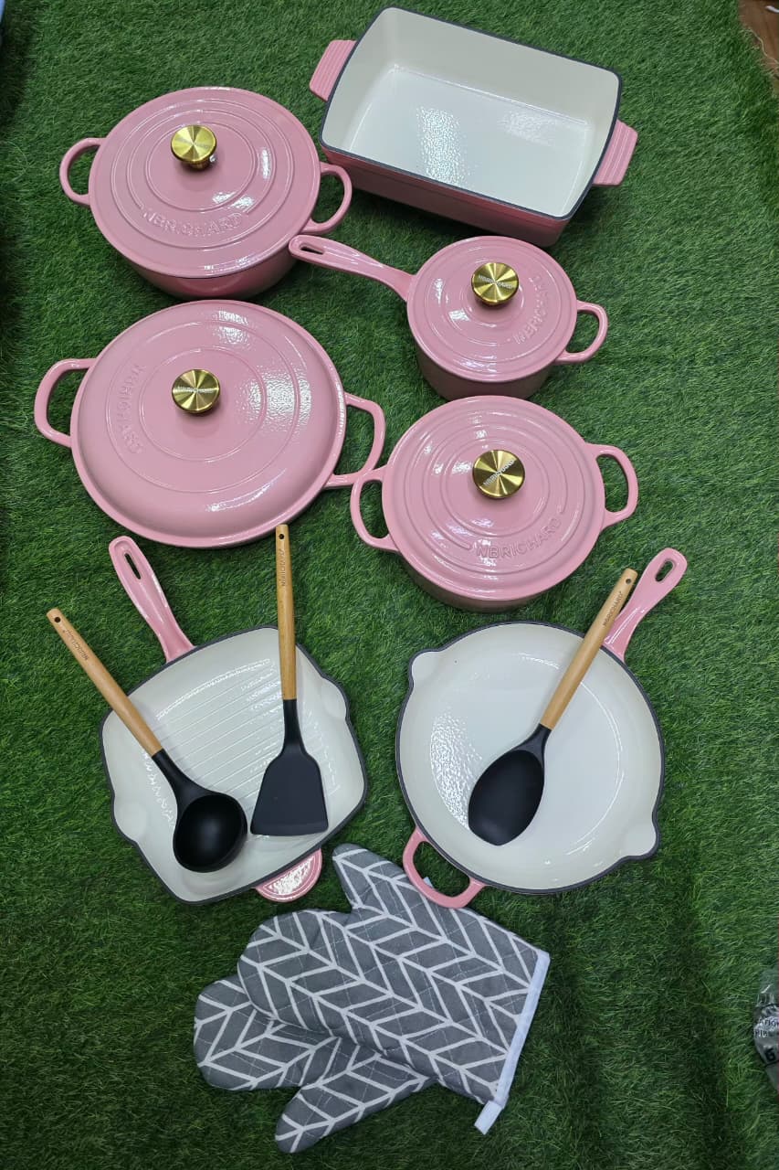 12pcs Enamel Cast iron cooking pots* - Image 6
